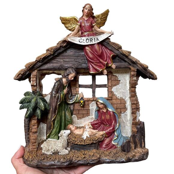 Boscov Other - Nativity 3 Dimensional Poly Resin Christmas Light Not Working Wall or Shelf